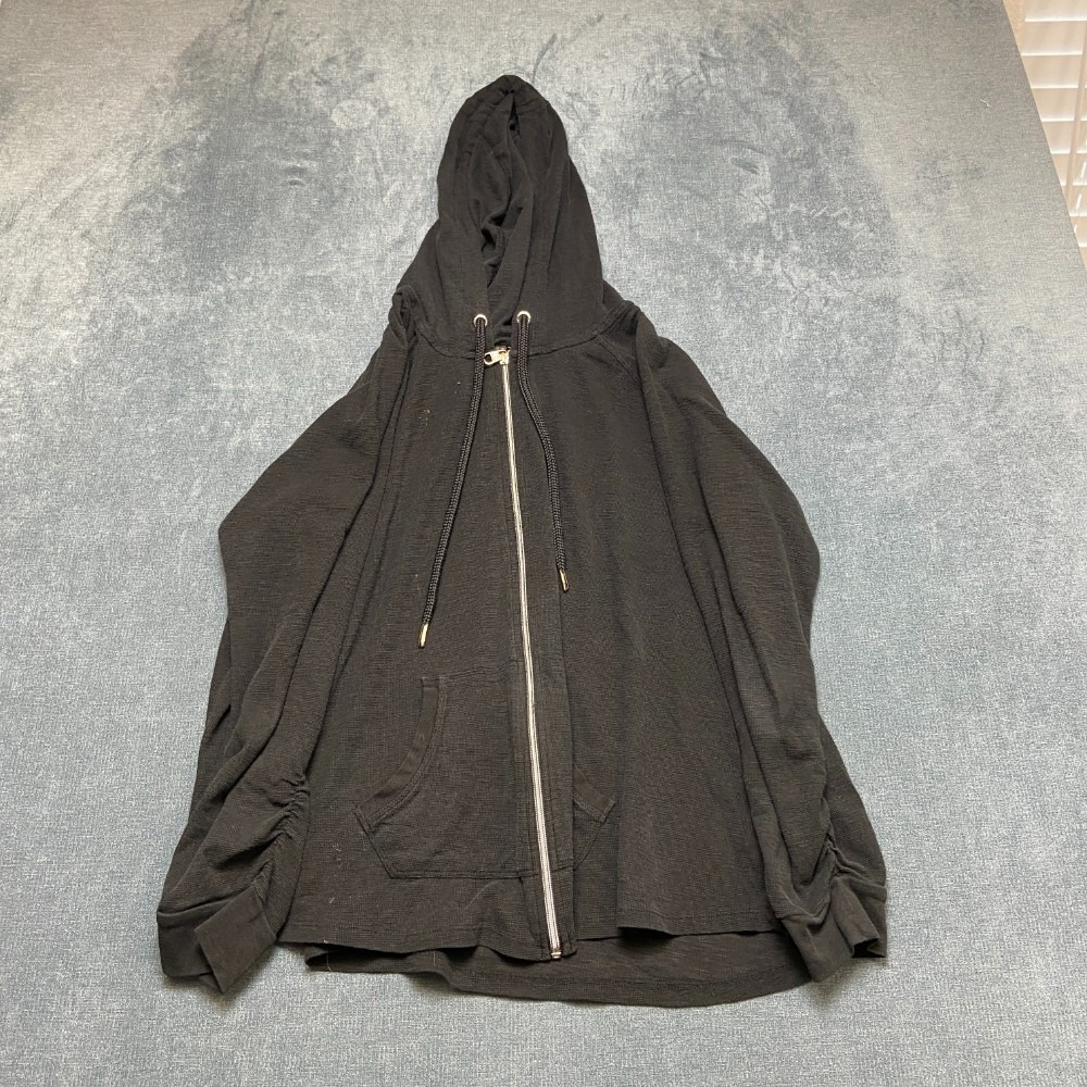 Calvin Klein Performance Thermal Hoodie Womens 2X Black Full Zip Pockets Warm